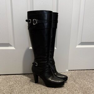 Elegant Black Knee-High Women's Boots
